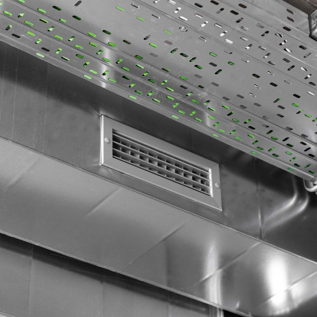 Canalizzazioni e bocchette di un impianto di ventilazione